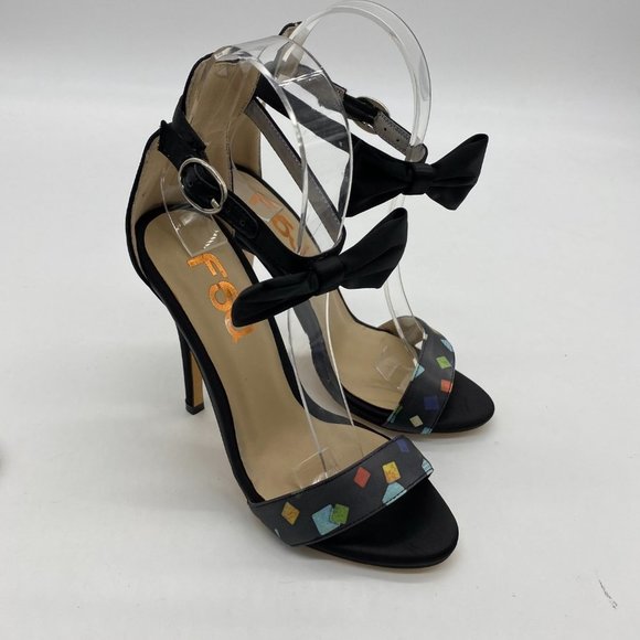 FSJ Open Toe Pumps D'Orsay High Heels Bow Sandals - Picture 4 of 10